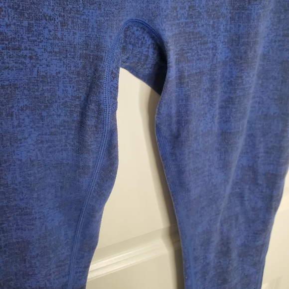 BuffBunny Legacy High Rise Hustle Print Rainfall Blue Tight Leggings - Picture 7 of 10